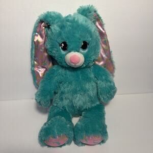 Build A Bear Brach Bunny Summer Ocean Vibes Green Teal Stuffed Plush Easter Gift